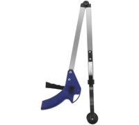 Pince à Déchets Pliable, Outil de Préhension, Longue Poignée Bleue | Acier Inoxydable et Caoutchouc, Articulation Verrouillable, Mâchoires Pivotantes, Rangement Facile, Usage Quotidien