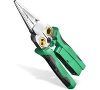 Pince à dénuder 8 en 1 avec testeur de tension, vert | Outil multifonction, coupe et enroulement des fils, outil d'électricien, 8 fonctions
