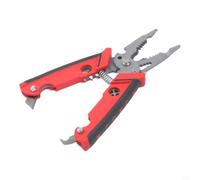 Pince à dénuder multifonction 18 en 1 avec clé à sertir pour travaux électriques professionnels en acier chromé vanadium rouge ergonomique avec ressort et lames remplaçables compactes