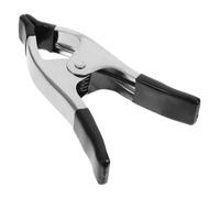 Pince A en Nickel 6 Pouces Protection PVC, Clip Robuste | Finition Noire, Mécanisme à Ressort Ferme, Usage Photo et Maintien Extérieur pour Couvertures, Panneaux Mousse