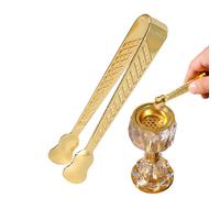 Pince à encens, pince à charbon, pinces en métal, pinces d'aromathérapie de 20,3 cm avec prise en main précise, porte-encens en acier inoxydable avec design élégant, construction d'accessoires de spa