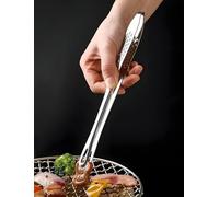 Pince à épiler de cuisine en acier inoxydable de 30,5 cm pour la cuisine, 1 lot d'ustensiles à pointe dentelée de précision pour griller, placer, servir des aliments, des pâtes, de la salade, de la