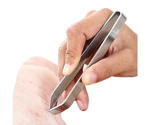 Pince à épiler en acier inoxydable pour enlever les poils du visage et les sourcils, outil pour enlever les arêtes de poisson | Accessoires de cuisine pour la cuisine, pincettes à truite saumon, 4.2*1