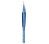 Pince à épiler en alliage de Ti, pince à épiler pointue/incurvée de 14 cm, outil de réparation de ligne de saut de carte mère de téléphone de précision de 0,15 mm pour (Tête courbée)