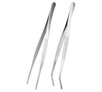 Pince à épiler extra longue de 30 cm pour casseroles profondes (20 cm) | Contrôle précis de la pointe, idéal pour placer, retourner de petits articles, taille compacte de 20 cm, rangement facile