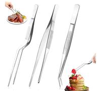 Pince à épiler, Pince de Cuisine, pour Décorer les Aliments, Cuisiner, Pâtisserie, etc., 16cm, 3 Pièces