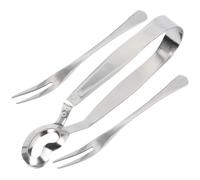 Pince à Escargots en Acier Inoxydable Fourchette, Usage Sécurisé | Poignée Ergonomique, Serrage D’une Seule Main, Bords Lisses, Adaptée aux Coquilles D’escargots, Repas de Fruits de Mer