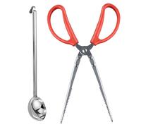 Pince à feu de camp, outils de cueillette à long manche | Pince à feu | Pour cuisinière extérieure, cuisine, camping, pizza, service de plage