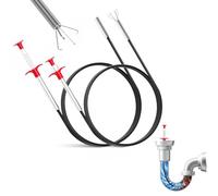 Pince à griffes flexible 2 pièces,Furet de WC long | Pince Telescopique,Pince télescopique en acier inoxydablepour travailler dans des espaces restreints(2 tailles)