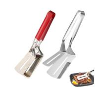 Pince à griller | Pelle en métal robuste - Pince spatule anti-brûlure - pour crêpes, tartes, pain, poisson, steak, hamburger, barbecue, pizza