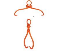 Pince à grumes, construction robuste en acier, anneau de suspension intégré, 18 pouces, 2 griffes
