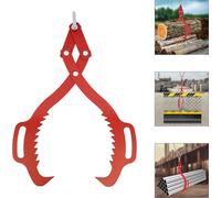 Pince à grumes - Grappin forestier avec poignée - Capacité de charge 1000 kg - 63,5 cm - Plastique - Rouge