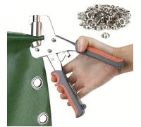 Pince à œillets (3/8 po / 10 mm) avec 100 œillets - Adaptée pour le cuir, la toile et les vêtements - Kit d'installation d'œillets