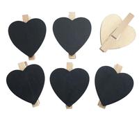 Pince à linge ardoise Coeur x6