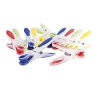 MSV Lot de 12 Pinces à Linge Bi matière