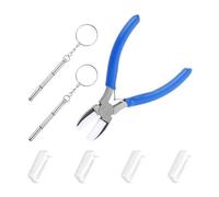 Pince à mâchoire miniature en nylon avec embouts supplémentaires et | Pince à bec souple à ressort pour redresser les fils et enrouler les fils - Outil pour les créateurs de bijoux et les