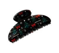 Pince à mâchoires de Noël en PVC avec griffe incurvée pour styles mi-haut, photos de vacances, sorties saisonnières et tenue quotidienne, accessoire pour cheveux saisonnier, pince à griffes festive,