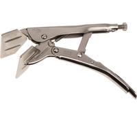 Pince à mâchoires larges STUBAI 180 mm | Pince de serrage professionnelle pour fixer, plier et border des tôles et des profilés | Surface nickelée – mâchoires de 80 mm, ouverture de 45 mm, poids 470 g