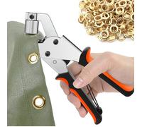 Pince à Oeillets pour Bâches, lot de 300 Oeillets (Ø 10 mm), Pince à oeillet Portable pour Tissus, Bâche, Cuir