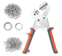 Pince à Oeillets Professionnelle, Pince à œillets Multifonction, avec 500 oeillets (Ø intérieur 10mm), pour Bâche Cuir Carton Tissu