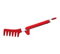Pince à Pâtes en Silicone, Ustensile Cuisine Ergonomique pour Spaghetti | Acier Inoxydable, Résistant à Rouille et Chaleur, Usage Facile, Rouge, pour Petit Déjeuner et Mariage