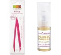 Pince à Pâtisserie + Poudre alimentaire irisée dorée Multicolore G