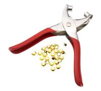 Pince à Perforer en Acier au Carbone Œillets pour Cuir | Trous 4 à 5mm, Poignée Antidérapante, Légère et Simple, Atelier Bureau, Plastique et Rouge