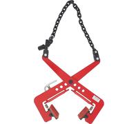 Pince à pierres et pince de préhension - Pince de levage réglable - Ouverture de mâchoire 12-36 cm - Capacité de charge 325 kg - Pour dalles en pierre et bois - Rouge