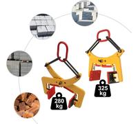 Pince à pierres, pince avec œillets d'extrémité, capacité de charge 300 kg, pour le levage et le transport de pierres, de briques et de bois
