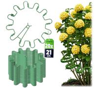 Pince à plantes - Attache-plante de 21 cm - Clips en plastique réutilisables - Pour le support et la fixation des plantes grimpantes - Lot de 20 pièces - Vert