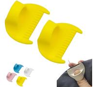 Pince à point de bordure et jauge de couture, gabarit de couture, règle de mesure pour le quilting, avec guide-pouce pour coutures droites et courbes ou travaux manuels (#Yellow)