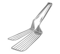 Pince à poisson en acier inoxydable, 1 pièce, pince alimentaire, pince à Steak, Barbecue, pain, conception creuse, vidange des graisses, cuisine à Long manche