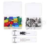 Pince à Reliure Manuelle Réutilisable pour Bureau et École | Plastique et Fer, Fixation de Documents, Format Portable, avec Recharges de Clips