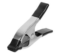 Pince à Ressort A Cadre Nickelée Robuste pour Fonds Photo et Bois | Métal Noir, Force de Serrage Maximale, Design Solide, Protection Caoutchouc, Usage Atelier et Décor