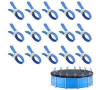 Pince a Ressort pour Bache Piscine, Clips pour Serre de Jardin avec Feuille de Protection, Pince Serre Joint pour Auvent Tentes Tarp Caravan Housse de Garden Shade (B X 15)