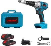 Pince à riveter électrique, puissance 1200 W, conception sans fil, lot de 2 batteries