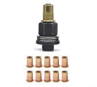 Pince à riveter manuelle pour m6 avec 10 pinces à rivets en acier | pour filetage M6, 10 rivets en acier, métal robuste, pour visseuse et perceuse, durable