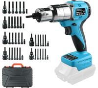 Pince à riveter sans fil compatible avec Makita 18 V, 100 Nm pour pièces nasales M3/4/5/6/8/10, outil de rivetage sans balais pour chantier, réparations automobiles et bricolage (sans batterie)