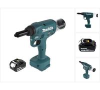 Pince à rivets aveugles sans fil Makita DRV 250 F1 18 V 20 kN sans balais + 1 batterie 3,0 Ah - sans chargeur