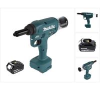 Pince à rivets aveugles sans fil Makita DRV 250 G1 18 V 20 kN sans balais + 1 batterie 6,0 Ah - sans chargeur