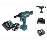 Pince à rivets aveugles sans fil Makita DRV 250 RF 18 V 20 kN sans balais + 2 batteries 3,0 Ah + chargeur