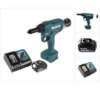 Pince à rivets aveugles sans fil Makita DRV 250 RF1 18 V 20 kN sans balais + 1 batterie 3,0 Ah + chargeur