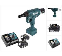 Pince à rivets aveugles sans fil Makita DRV 250 RG 18 V 20 kN sans balais + 2 batteries 6,0 Ah + chargeur