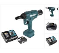 Pince à rivets aveugles sans fil Makita DRV 250 RG1 18 V 20 kN sans balais + 1 batterie 6,0 Ah + chargeur