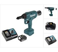 Pince à rivets aveugles sans fil Makita DRV 250 RM1 18 V 20 kN sans balais + 1 batterie 4,0 Ah + chargeur