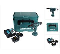 Pince à rivets aveugles sans fil Makita DRV 250 RTJ 18 V 20 kN Brushless + 2 batteries 5,0 Ah + chargeur + Makpac