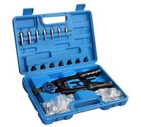 Pince à rivets pour écrous de rivetage - Pince à écrous de rivetage - Acier au carbone - 110 pièces - M3-M12 - Bleu
