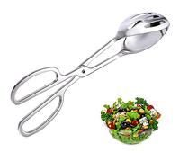 Pince à Salade en Acier Inoxydable, Pinces à Barbecue, Pinces à Buffet, Acier Inoxydable Multifonction Forme Ciseaux Pinces à Servir pour Légumes, Salade, Viande, Dessert, Steak (Argent)
