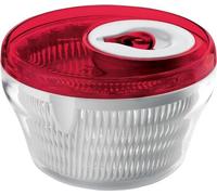 Pince à salade rouge transparente, Ø 28 x 18 cm, plastique, pince de cuisine