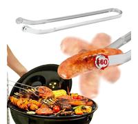 Pince à saucisses antiarina en acier inoxydable, ustensiles de cuisine à long manche, barbecue 2 PCS